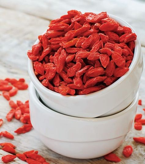 Goji berries Dried Goji Berry Recipes, Benefits Of Goji Berries, Berries Benefits, Growing Goji Berries, Goji Berries Benefits, Gogi Berries, Goji Berry Recipes, Dried Goji Berries, Dried Berries