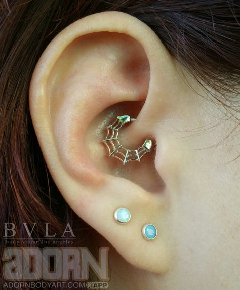 Ear Dressing, Pretty Piercings, Portland Tattoo, Daith Jewelry, Daith Piercing Jewelry, Cute Piercings, Types Of Piercings, Septum Jewelry, Body Jewelry Piercing