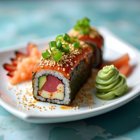 Craving something delicious? Try Spicy Tuna Roll Recipe! 🍽️ This easy recipe will have you cooking like a pro in no time. Check it out! Spicy Tuna Roll Recipe, Crab And Avocado, Spicy Tuna Sushi, Tuna Sushi Rolls, Tuna Roll, Sushi Recipes Homemade, Tuna Sushi, Japanese Food Sushi, Spicy Tuna Roll