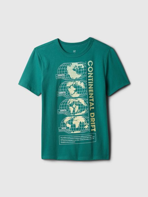 Soft cotton T-shirt.  Crewneck.  Short sleeves.  Graphic at front.  Straight, easy fit.  Hits at the hip. Church Shirt Designs, Church Shirt, Creative Graphic Design, Color Inspo, Gap Kids, Jade Stone, Tshirt Design, School Shirts, Apparel Design