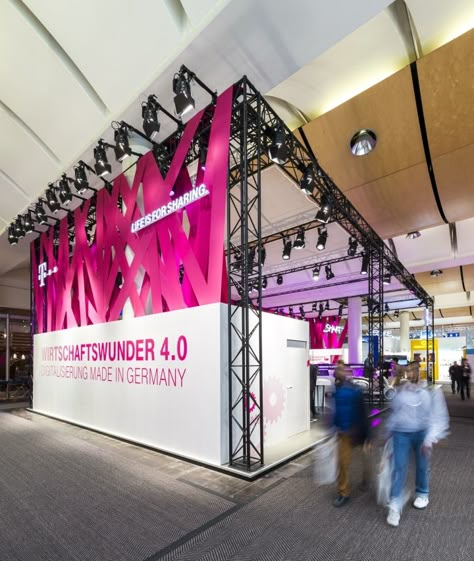 Deutsche Telekom Trade Fair Stand at Hannover Messe 2015 by hartmannvonsiebenthal, Hannover – Germany » Retail Design Blog Fair Stand Design Exhibitions Ideas, Sitemap Design, Smart Factory, Fair Stand, Expo Stand, Stand Feria, Hannover Germany, Event Booth, Trade Fair