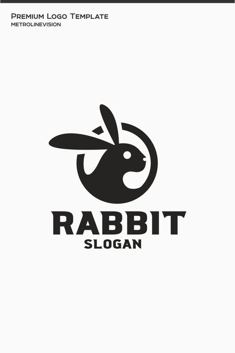 Doodle Forest, Outdoor Rabbit, Rabbit Logo, Unique Rabbit, Dark Logo, Logo Bakery, Pet Logo, Yellow Animals, Japanese Logo