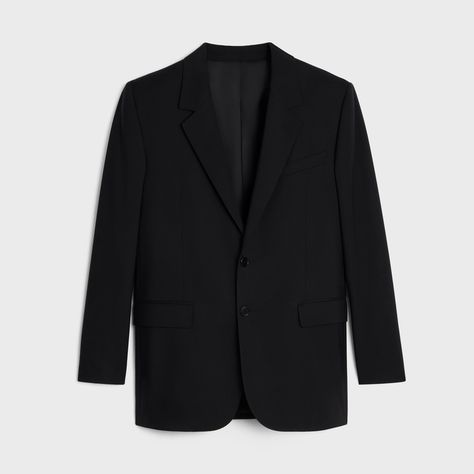 JUDE JACKET IN WOOL FABRIC - BLACK | CELINE Luxury Jacket, Look Office, Handbags Leather, Boutique Online, Style Office, New Fragrances, Saint Tropez, Judo, Office Fashion