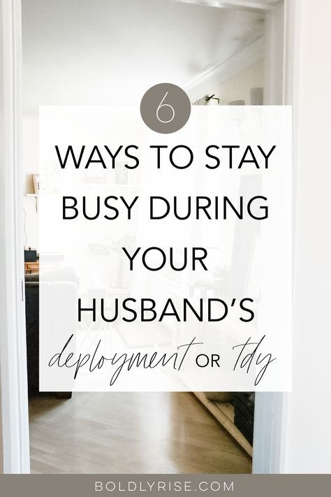 Need to stay busy during your husband's deployment or temporary duty assignment? Read these 6 ways to stay busy as a military wife. Deployed Husband, Christian Military, Stay Busy, God And Country, Navy Life, Military Wife, Military Family, Military Life, Verses