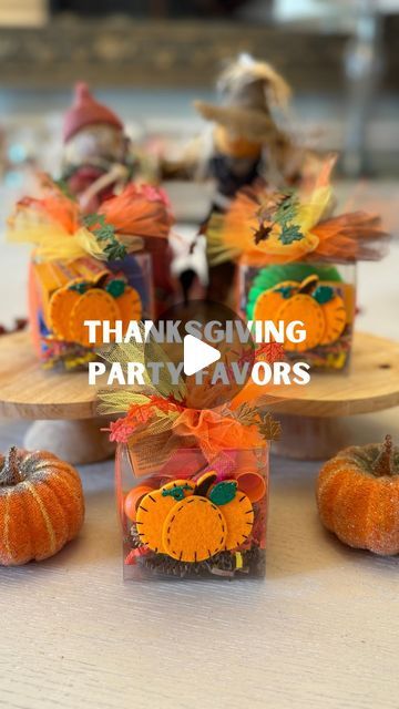 Felicia Pettit | CREATING PARTIES & GIFTS on Instagram: "✨ Don’t skip over Thanksgiving! ✨   This is her time to shine, and these DIY party favors are here to bring the pizzazz. 🍂 Perfect for the table, guests, and a fun treat for kids and adults! Made with love (and a little help from my bestie bow maker), each box has a colorful fall bow with 3 shades of tulle, gorgeous leaf ribbon, and cute felt pumpkins 🎃.  Who says Thanksgiving can’t be just as festive? 🦃💛  ✨comment THANKS for links   Make Everyday a Celebration 🎉  . . . #diy #thanksgiving #thanksgivingdinner #hosting #partyfavors #partyfavor #diyideas #diyidea #party #gift #giftideas #bow #bowmaking #crafty #craftymom #amazon #affiliate" Thanksgiving Table Favors Diy, Thanksgiving Guest Favors, Thanksgiving Favors For Guests, Thanksgiving Favors Diy, Thanksgiving Table Favors, Thanksgiving Party Favors, Leaf Ribbon, Bow Maker, Thanksgiving Favors