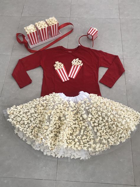 Costume Homemade, Popcorn Costume, Purim Costumes, Costume Carnaval, Girls Halloween Outfits, Diy Halloween Costumes For Kids, Diy Halloween Costumes Easy, Creative Costumes, Homemade Halloween