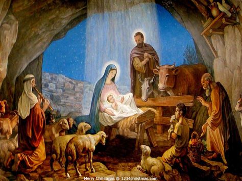 Nativity Scene Wallpaper for FREE Download Christmas Jesus Wallpaper, Poster Natal, Merry Christmas Jesus, Nativity Painting, Happy Birthday Jesus, Jesus Wallpaper, Merry Christmas Images, The Nativity, Meaning Of Christmas