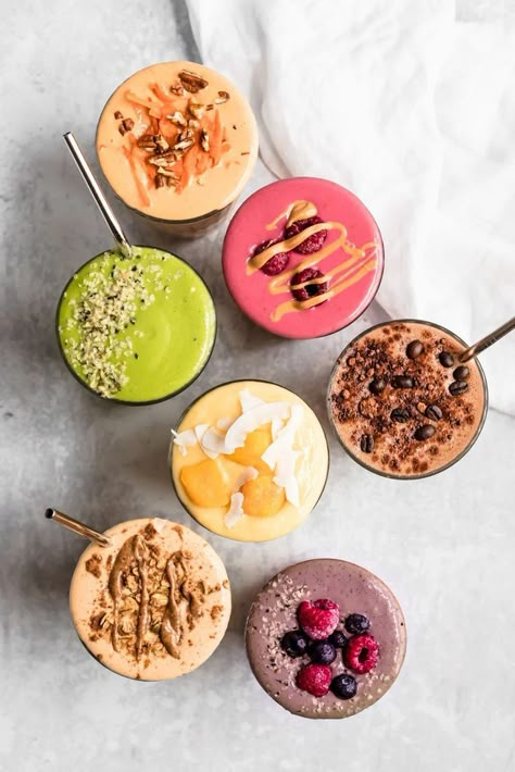 Healthy Brekkie, High Protein Smoothie Recipes, Health Shakes, Easy Healthy Smoothie Recipes, Best Healthy Smoothie Recipe, Smoothies Vegan, Smoothie Shop, High Protein Smoothies, Easy Healthy Smoothies