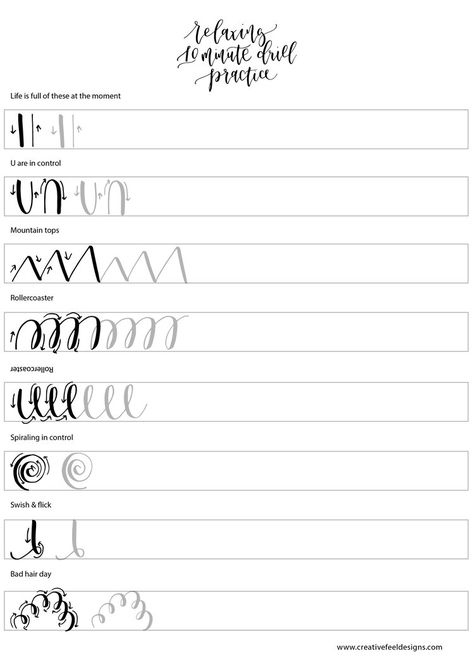 Calligraphy Templates Free Printable, Lettering Worksheets, Calligraphy Printable Worksheet, Calligraphy Drills, Lettering Practice Sheets Free Printable, Calligraphy Lessons For Beginners Free, Practice Sheets For Calligraphy, Faux Calligraphy Worksheet, Calligraphy For Beginners Worksheets