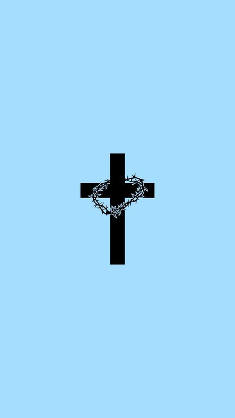 Blue Cross Aesthetic, Holy Wallpapers Aesthetic, Jesus Blue Wallpaper, Blue Catholic Aesthetic, Christian Wallpaper For Men Iphone, Blue Bible Aesthetic, Simple Cross Wallpaper, Blue Jesus Aesthetic, Blue Cross Wallpaper