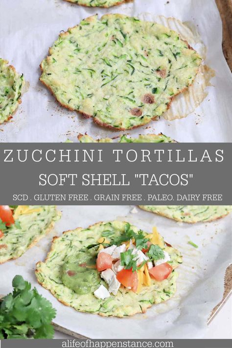 Zucchini Taco Shells, Scd Diet Recipes, Zucchini Tortillas, Zucchini Tortilla, Soft Taco Shells, Guava Recipes, Specific Carbohydrate Diet Recipes, Tortillas Recipe, Scd Diet