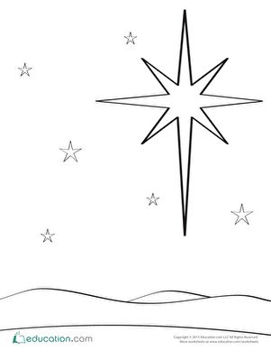 Nativity Coloring Pages | Education.com Nativity Scene Coloring Pages Free Printable, Nativity Coloring Pages Printables Free, Nativity Coloring Pages For Kids, Christmas Nativity Coloring Pages, Scene Coloring Pages, Nativity Coloring Pages, Coloring Pages Christmas, Nativity Star, Nativity Silhouette