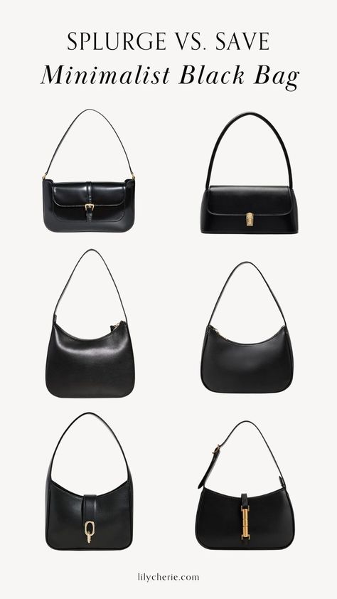 Outfits With Black Shoulder Bag, Byfar Bag Outfit, Shoulder Bag Luxury, Small Black Purse Outfit, Bag That Goes With Everything, Black Designer Shoulder Bag, Classy Shoulder Bag, Simple Shoulder Bag, Timeless Shoulder Bags