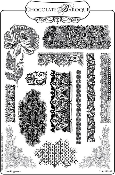 how to draw lace patterns | Crafty Flossie: New Stamps and a Give Away Unicorn Drawings, Lace Printable, Planner Designs, Lace Tattoo Design, Lace Drawing, Drawing Designs, Lijiang, Kunming, Lace Tattoo