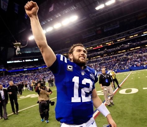 Indianapolis Colts Football, Lucas Oil Stadium, Andrew Luck, Colts Football, Nfl Playoffs, Nfl History, Professional Athlete, Sports Pictures, Pro Sports