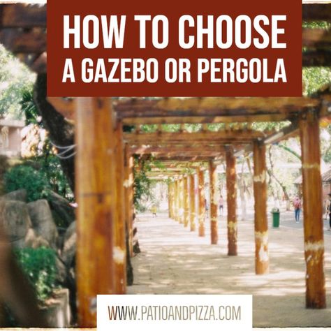 Gazebo and pergola choices can be confusing.  This article will provide you with the best information for choosing the right shade structure for your backyard. Vinyl Pergola, Gazebos And Pergolas, Ipe Wood, Wood Pergola, Shade Structure, Roof Design, Outdoor Shade, Staining Wood, Lattice