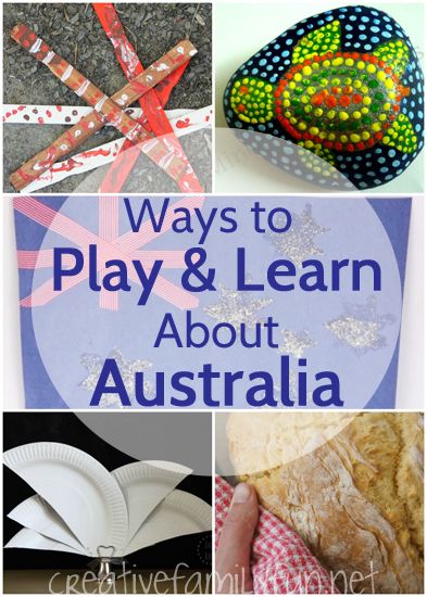 Fun crafts, activities, and recipes to do with your kids for an at-home exploration of Australia. Geography Kids, Australia Activities, Australia For Kids, Australia Crafts, Around The World Theme, Arts And Crafts For Adults, Arts And Crafts For Teens, World Thinking Day, Play And Learn