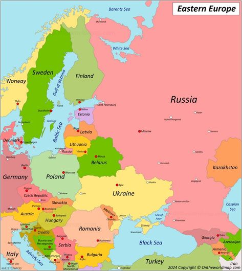 Map of Eastern Europe Eastern Europe Map, European Map, Countries In Europe, Europe Map, Gothenburg, Baltic Sea, Eastern Europe, Helsinki, Estonia