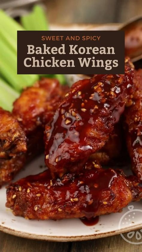 Pin on Lemon Blossoms Food Blog Chicken Wings Baking Powder, Wings Baking Powder, Spicy Asian Chicken, Korean Chicken Wings, Soy Sauce Rice, Goose Recipes, Red Chili Paste, Korean Chicken, Chicken Appetizers