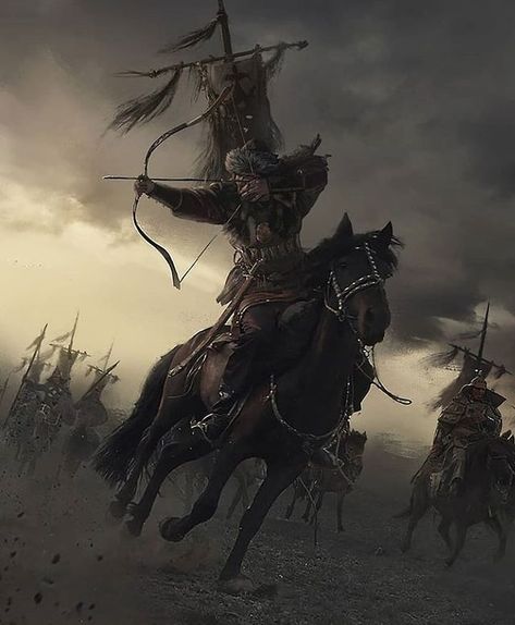 Fantasy.Art (@fantasy.art123i) • Instagram photos and videos Horse Archer, First Horse, Mounted Archery, Back To The Moon, Medieval Artwork, The Rifleman, Native American Photos, Bowfishing, On Horseback