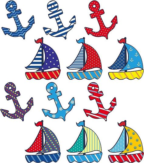 60 Pieces Anchors Sailboats Accents Nautical Classroom Decor Nautical Themed Cutout Sailboats Mini Accents Paper Cutouts for Bulletin Board Classroom School Nautical Pirate Themed Decor Decor For Classroom, Nautical Classroom, Board Classroom, Paper Cutouts, Classroom Bulletin Boards, Themed Decor, Pirate Theme, Childhood Education, Paper Cutout