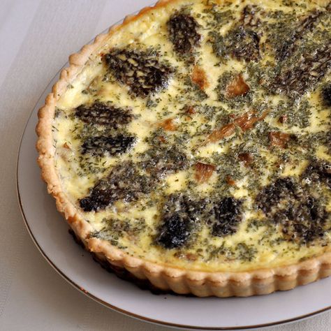 Quiche Vegetarian, Morel Recipes, Morel Mushroom Recipes, Wild Mushroom Recipes, Edible Wild Mushrooms, Mushroom Guide, Onion Quiche, Season Recipes, Mushroom Recipes Healthy