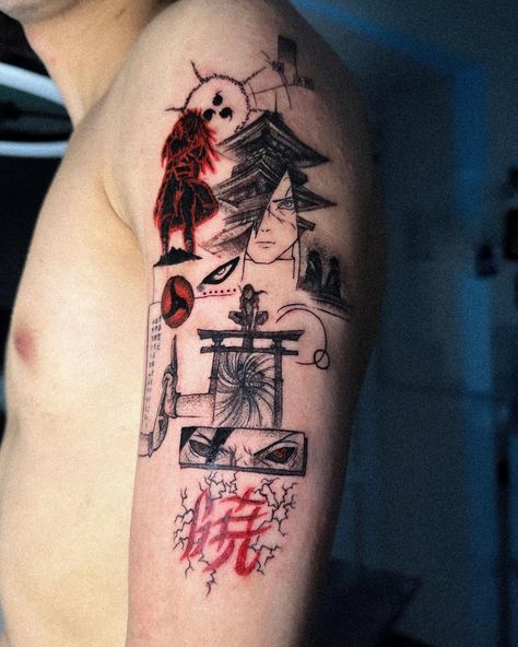 Madara Uchiha is a anime character in the Naruto series 🏯⛩️ Nice to meet you @sam0rka パイ Thanks for the hospitality @underground.evn 🫶 #tattoo #tattoonaruto #naruto #narutotattoo #yerewonderful #tattooideas #tattooart #tattoos #tattooed #chutattoo #madara #madaratattoo #animeart #tattooink Madara Uchiha Tattoo, Uchiha Tattoo, Itachi Tattoo, Naruto Tattoos, Naruto Tattoo, Naruto Series, Madara Uchiha, Cute Tattoos, Tattoos And Piercings