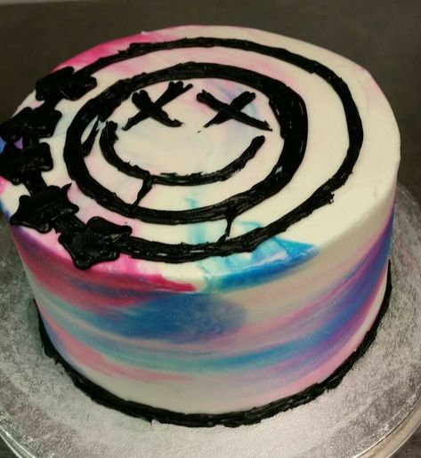 Blink 182 Emo Party Decorations, Blink 182 Party, Emo Cake, Blink 182 Cake, Emo Birthday, 1234 Cake, Emo Party, Emo Night, Rock And Roll Birthday