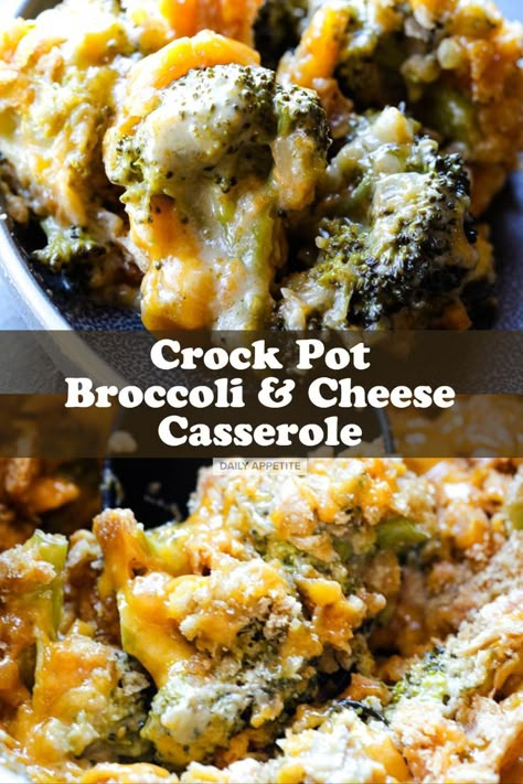 Crockpot Broccoli Casserole, Beef Soup Slow Cooker, Vegetable Crockpot Recipes, Veggie Casserole Recipes, Thanksgiving Side Dishes Crockpot, Crockpot Broccoli, Crockpot Veggies, Easy Broccoli Casserole, Thanksgiving Vegetables Side Dishes