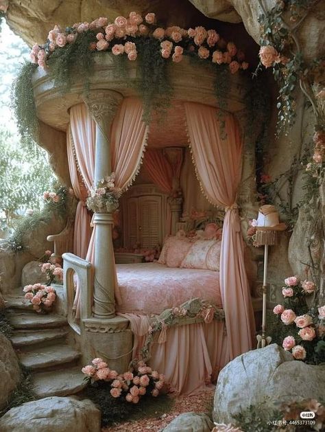 The Home Decor and Garden DIY Masters | A fairy bed . Your thoughts . | Facebook Cottage Fairy Aesthetic, Fairy Garden Bedroom Ideas, Fairy Bedroom Aesthetic, Garden Bedroom Ideas, Fairy Garden Bedroom, Fairy Bed, Fairy Bedroom, Fairy Room, Fairy Home