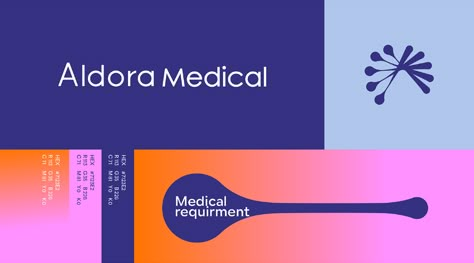 Aldora Medical brand design on Behance Pharmacy Color Palette, Pharmacy Branding, Medical Identity, Medical Brand, Healthcare Branding, Cabinet Medical, Tech Branding, Branding Inspo, Medical Logo