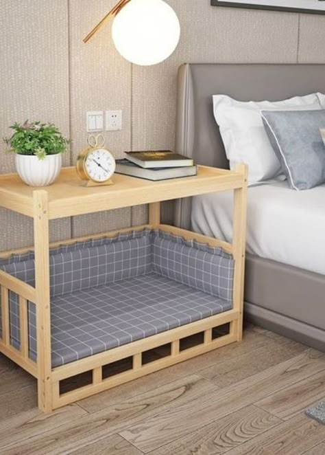 20 Dog Corner Ideas Your Fur Babies Will Adore Wooden Pet Bed, Katt Diy, Katt Grejer, Diy Pet Bed, Dog Corner, Puppy Beds, Dog Rooms, Wood Dog, Dog Furniture