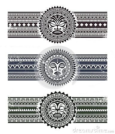 Aztec sun Tattoo Maori Perna, Maori Tattoo Arm, Tato Mandala, Stammestattoo Designs, Tato Maori, Tattoo Band, Filipino Tattoos, Maori Tattoos, Armband Tattoos