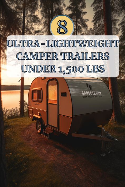 "Dreaming of hitting the open road without the drag of a heavy camper slowing you down? 💨🛣️ Discover 8 ultra-lightweight camper trailers under 1,500 lbs that promise adventure with ease. Perfect for beginners or those craving simplicity on their journeys. Ready to explore more with less? Click to find your ideal lightweight companion for unforgettable travels! 🚙💨  #rvlife #rvliving #camper Lightweight Camper Trailer, Rv Camping Essentials, Rv Living Hacks, Rv Living Organization, Lightweight Campers, Best Travel Trailers, Rv Storage Ideas, Lightweight Travel Trailers, Dream Camper