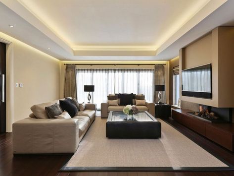 Tv Lounge Design, False Ceiling Living Room, Architectural Lighting Design, Home Lighting Design, Ceiling Design Living Room, Ceiling Light Design, False Ceiling Design, Coffered Ceiling, Loft Spaces