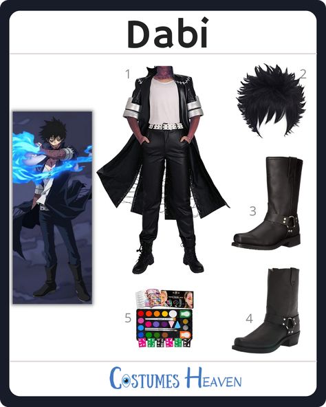 Dabi Halloween Costume, Dabi Clothes, Dabi Jacket, Female Dabi Cosplay, Dabi Outfit Ideas, Hawks Costume, Dabi Costume, Dabi Cosplay Girl, Dabi Outfit