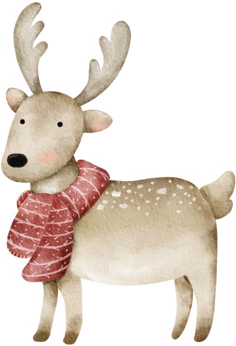 Christmas reindeer cartoon cute watercolor Reindeer Watercolor, Christmas Raindeer, Reindeer Cartoon, Reindeer Illustration, Cute Watercolor, Cartoon Cute, Christmas Reindeer, Free Png, Color Ideas