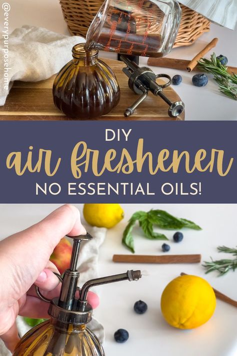 DIY air freshener with no essential oils Diy Room Spray Air Freshener, Natural Air Freshener Diy, How To Make Potpourri, Diy Potpourri, Air Freshener Recipes, Homemade Bug Spray, Diy Room Spray, Recipes With Ingredients, Homemade Air Freshener