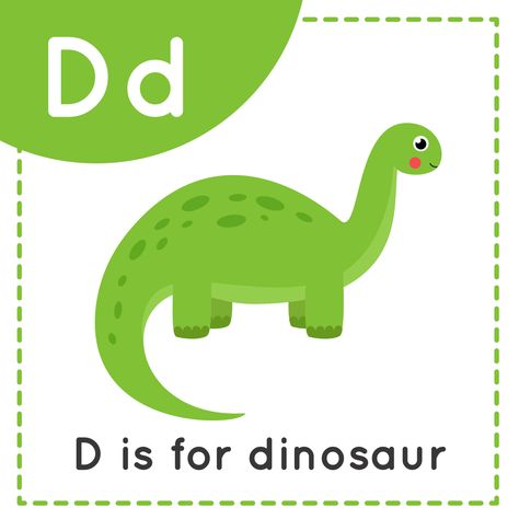 Download the Learning English alphabet for kids. Letter D. Cute cartoon dinosaur. 6681679 royalty-free Vector from Vecteezy for your project and explore over a million other vectors, icons and clipart graphics! Letter D Activities For Preschool, D For Dinosaur, English Alphabet For Kids, Alphabet Flash Cards Printable, Alphabet Letters Images, Baby Books Diy, Books Diy, Alphabet Pictures, Letter Activities