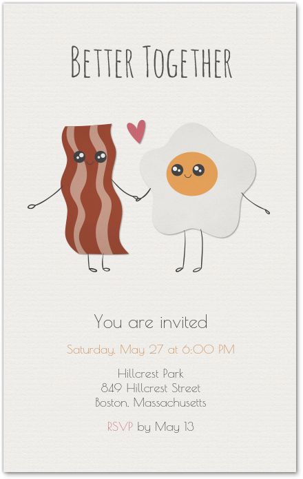 Breakfast Invitation Card, Community Helpers Preschool, Birthday Brunch, Brunch Invitations, Community Helpers, Gifting Ideas, Bacon Egg, Wallpaper Vintage, Couple Shower