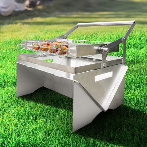 Factory directly supply Camping picnic Charcoal rotating bbq grill fold Easy flip grid flippin' BBQ grill flipping grate contact: 008618804082329 email: evie@hdwysy.com Portable Bbq, Bbq Grills, Camping Picnic, Bbq Grill, Grilling, Better Living, Camping