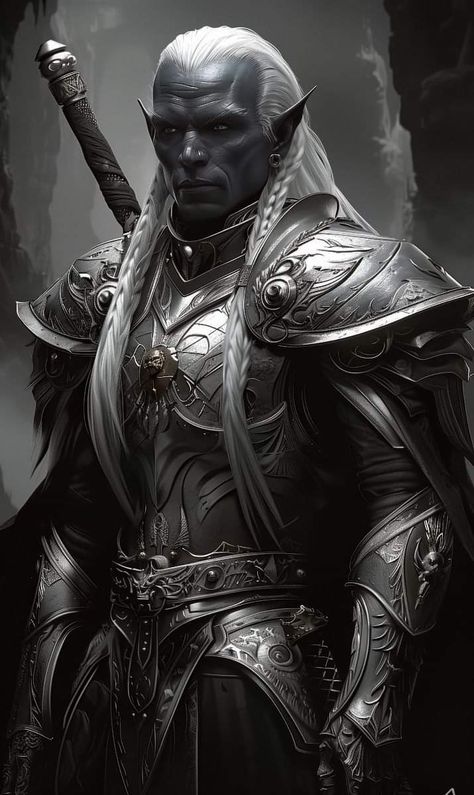 Drow Art, Mroczny Elf, Elf Armor, Half Drow, Hero Quest, Elf Warrior, Dark Elves, Elves Fantasy, Fantasy Role Playing