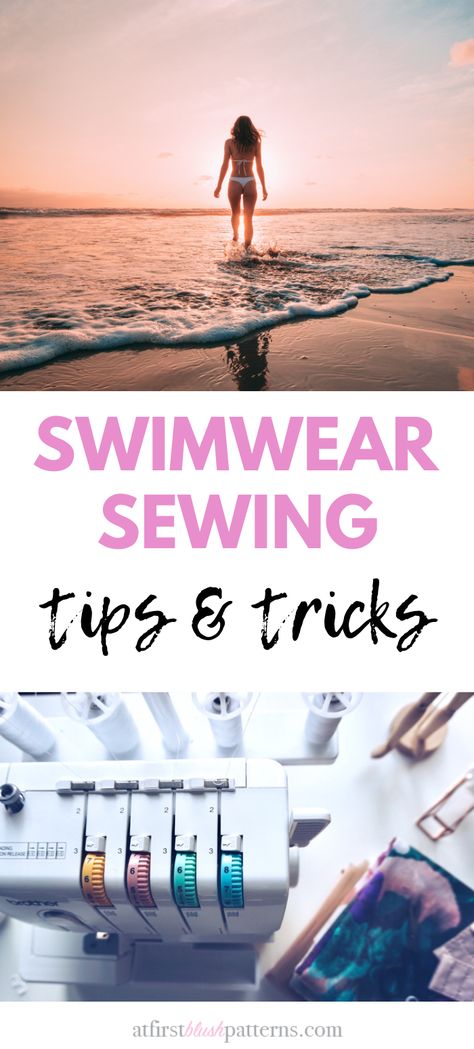 how to sew swimwear Diy Swimsuits, Swimwear Patterns, Swimwear Sewing, Serger Tutorial, Diy Swimwear, Sewing Knowledge, Swimwear Sewing Patterns, Sewing Knits, Swimsuit Pattern Sewing