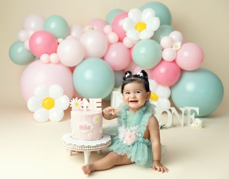 How cute is this cake smash first birthday session 🤍 #cakesmash #cakesmashphotography #cakesmashphotographer #firstbirthdaycake Baby Girl Birthday Theme First, Baby Girl Smash Cake Ideas, Cake Smash Girl Theme, Baby Girl Cake Smash Theme, Cake Smash Themes Girl, Baby Smash Cake Photoshoot, First Birthday Girl Cake Smash, First Birthday Shoot, Cake Smash Girl