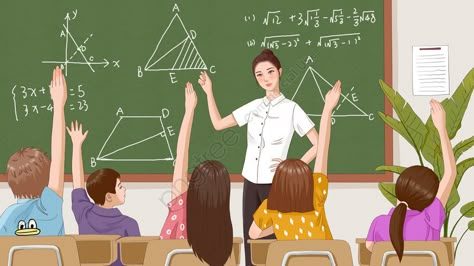 Teacher Teaching In Classroom Drawing, Classroom Scene Drawing, Teacher Teaching Drawing, Student Illustration School, Teacher Illustration Teaching, Teacher Drawing Cartoon, Teacher And Student Illustration, Teacher Images Teaching, Teacher And Student Images