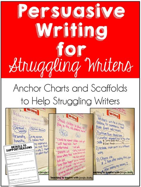 Persuasive Writing Anchor Charts and Scaffolds for Struggling Writers. Click through to see several example anchor charts and grab a free download. Persuasive Writing Anchor Chart, Persuasive Writing Examples, Jennifer Findley, Persuasive Text, Descriptive Essay, Third Grade Writing, Persuasive Essay, Argumentative Writing, Writing Anchor Charts