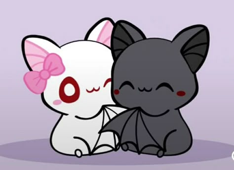 Cute Halloween Pfp, Halloween Canvas Paintings, Scenecore Art, Cute Couple Dp, Cute Bat, Anime Expressions, Halloween Banner, Chibi Drawings, Beautiful Dark Art