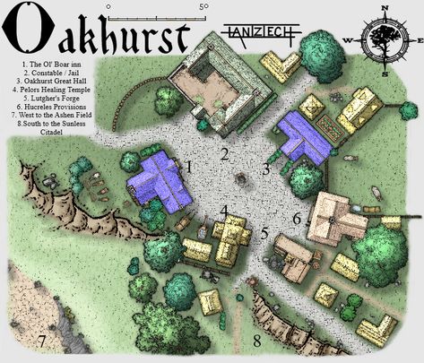 Sunless Citadel, Roll20 Maps, Fantasy City Map, Dragon Shop, Village Map, Dnd Campaign, Fantasy World Map, Tabletop Rpg Maps, Fantasy Maps