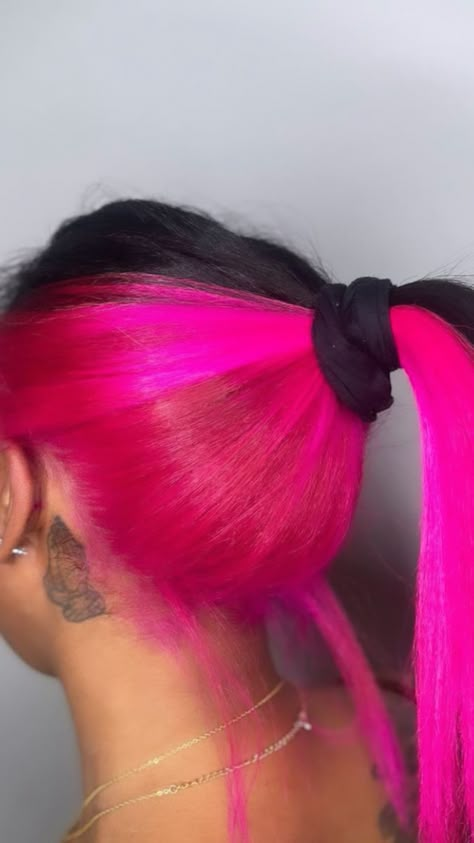 Hair Stripes, Pink And Black Hair, Pink Hair Dye, Peekaboo Hair, Edges Hair, Dyed Hair Inspiration, Braids Hairstyles Pictures, Girls Natural Hairstyles, Cute Box Braids Hairstyles