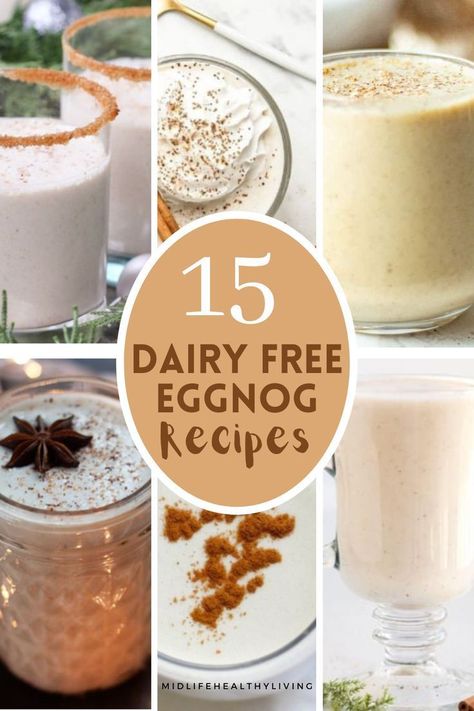 These dairy-free eggnog recipes taste just like the original, but are all without any dairy! These eggnog recipes are perfect for your Christmas party or holiday party! In this list of 15 recipes, you can find recipes for vegan eggnog, hempnog, hot cider eggnog, and more! Try these easy and simple Christmas recipes today! Dairy Free Eggnog Recipe, Dairy Free Eggnog, Simple Christmas Recipes, Egg Nog Recipe Easy, Eggnog Pie, Dairy Free Egg Nog, Classic Eggnog, Fun Christmas Ideas, Spiced Eggnog